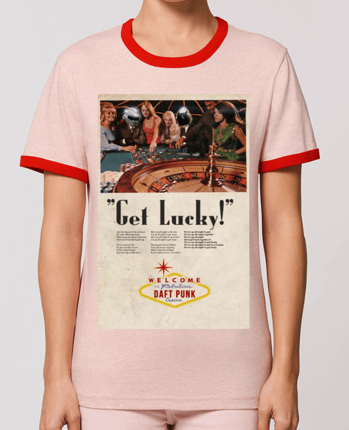 T-Shirt Contrasté Unisexe Stanley RINGER Get Lucky by 