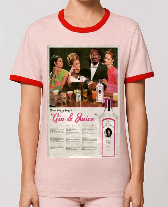 T-Shirt Contrasté Unisexe Stanley RINGER Gin & Juice by 