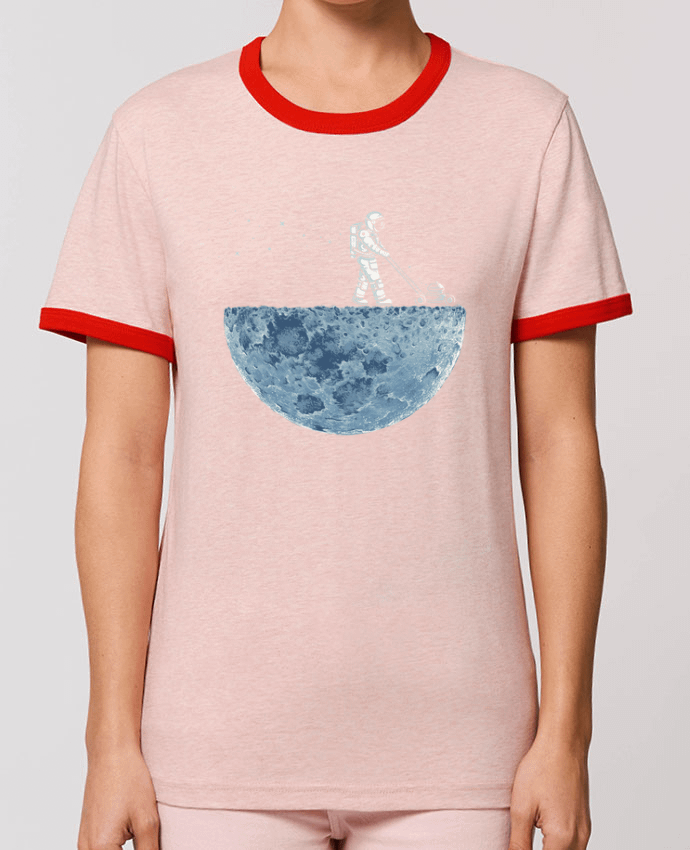 T-Shirt Contrasté Unisexe Stanley RINGER Moon por Enkel Dika