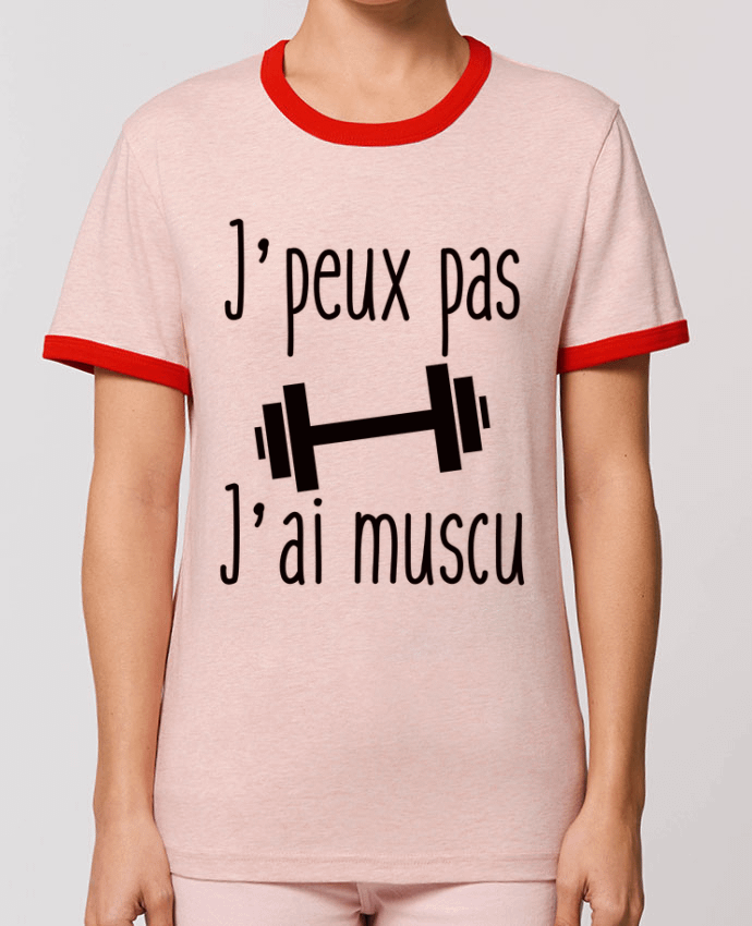 T-Shirt Contrasté Unisexe Stanley RINGER J'peux pas j'ai muscu por Benichan