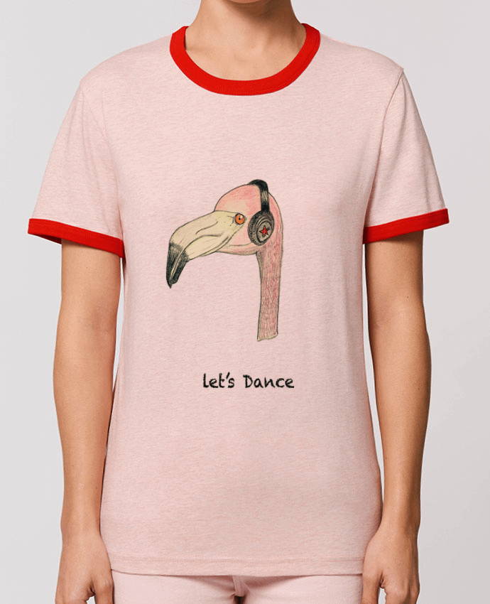 T-Shirt Contrasté Unisexe Stanley RINGER Flamingo LET'S DANCE by La Paloma por La Paloma