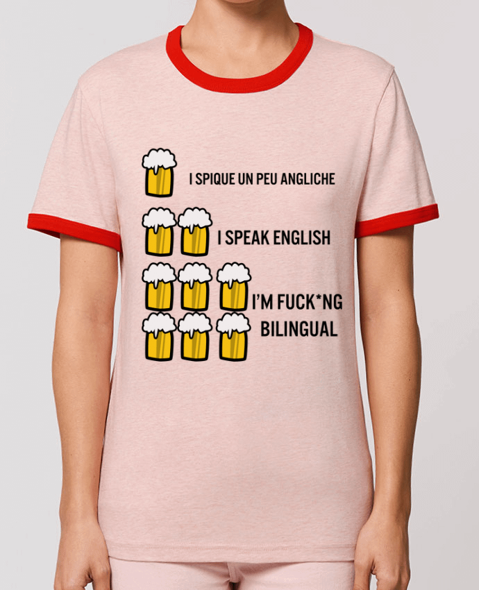 T-Shirt Contrasté Unisexe Stanley RINGER I'm bilingual por Kudice