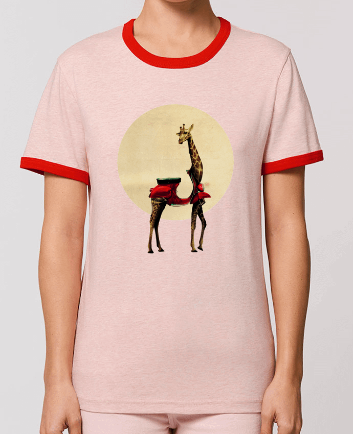 T-Shirt Contrasté Unisexe Stanley RINGER Giraffe by ali_gulec