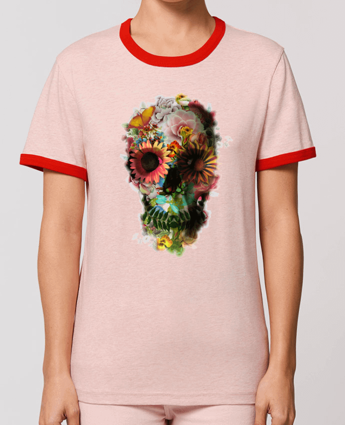 T-Shirt Contrasté Unisexe Stanley RINGER Skull 2 por ali_gulec