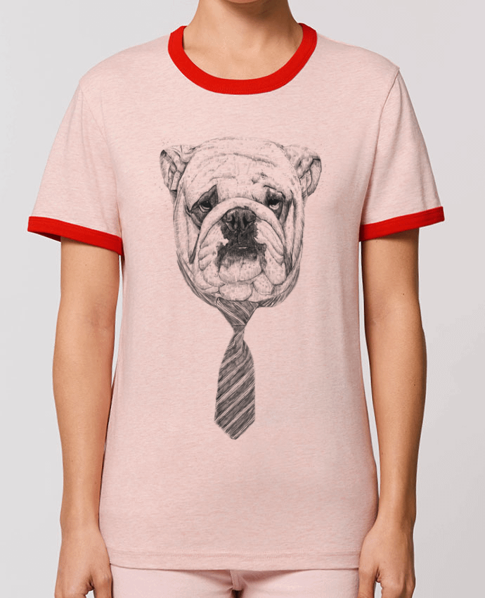 T-Shirt Contrasté Unisexe Stanley RINGER Cool Dog por Balàzs Solti