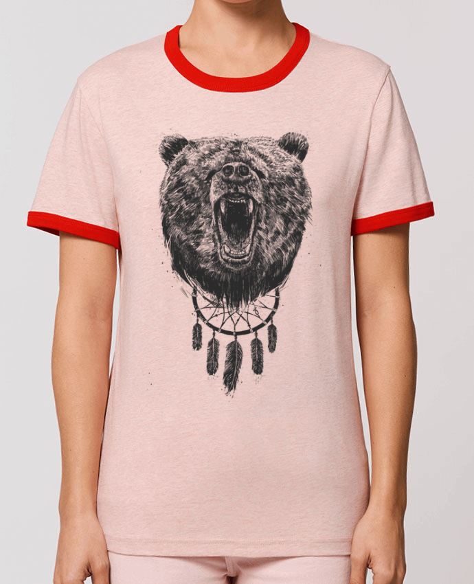 T-Shirt Contrasté Unisexe Stanley RINGER dont wake the bear by Balàzs Solti