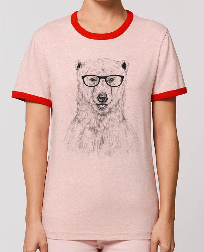T-Shirt Contrasté Unisexe Stanley RINGER Geek Bear by Balàzs Solti