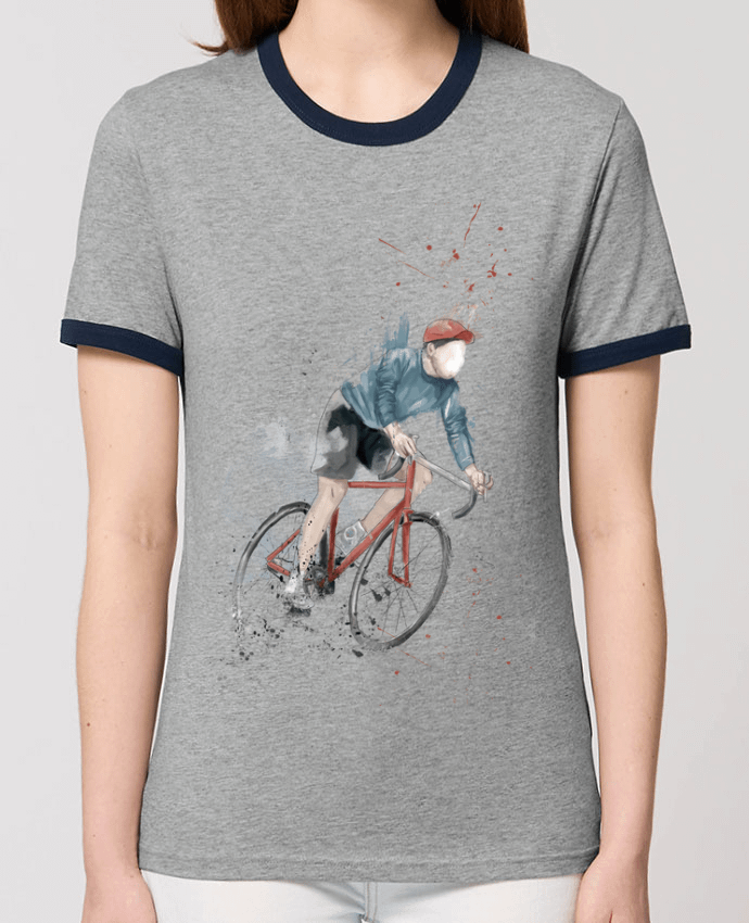 T-Shirt Contrasté Unisexe Stanley RINGER I want to Ride por Balàzs Solti