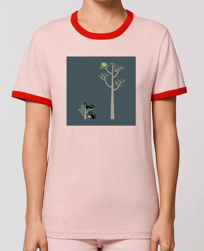 T-Shirt Contrasté Unisexe Stanley RINGER Growing a plant for Lunch by flyingmouse365