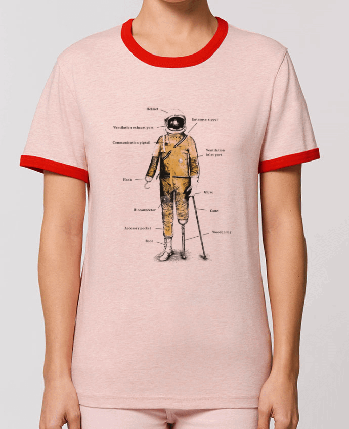 T-Shirt Contrasté Unisexe Stanley RINGER Astropirate with text by Florent Bodart