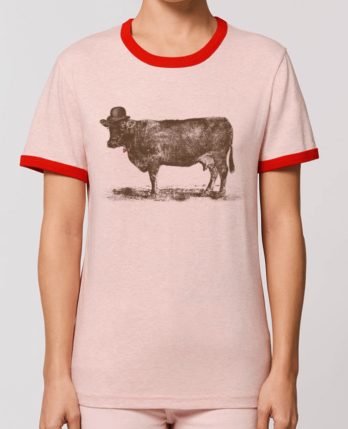 T-Shirt Contrasté Unisexe Stanley RINGER Cow Cow Nut por Florent Bodart