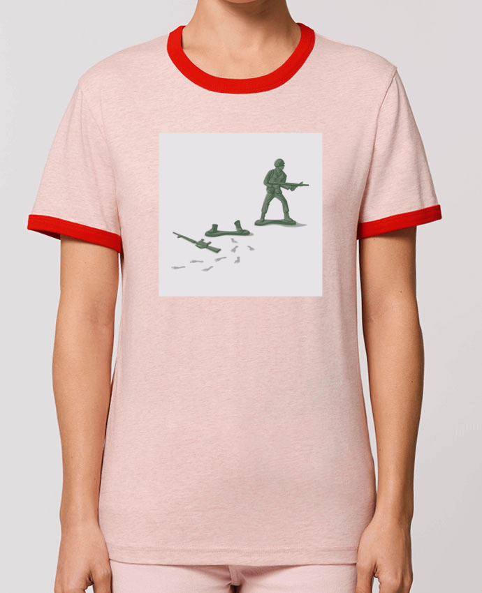 T-Shirt Contrasté Unisexe Stanley RINGER Deserter por flyingmouse365