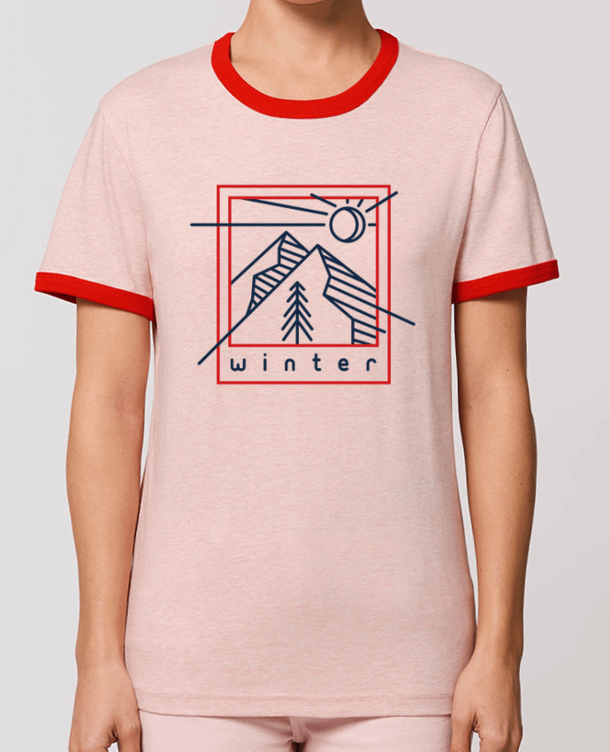 T-Shirt Contrasté Unisexe Stanley RINGER Winter polaroid by tunetoo