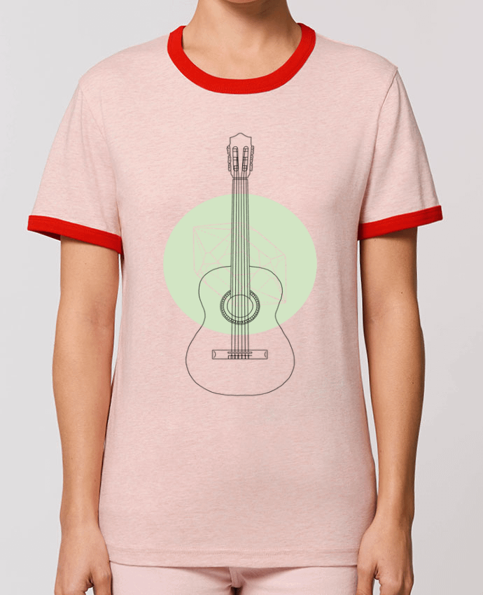 T-Shirt Contrasté Unisexe Stanley RINGER Guitar by Florent Bodart