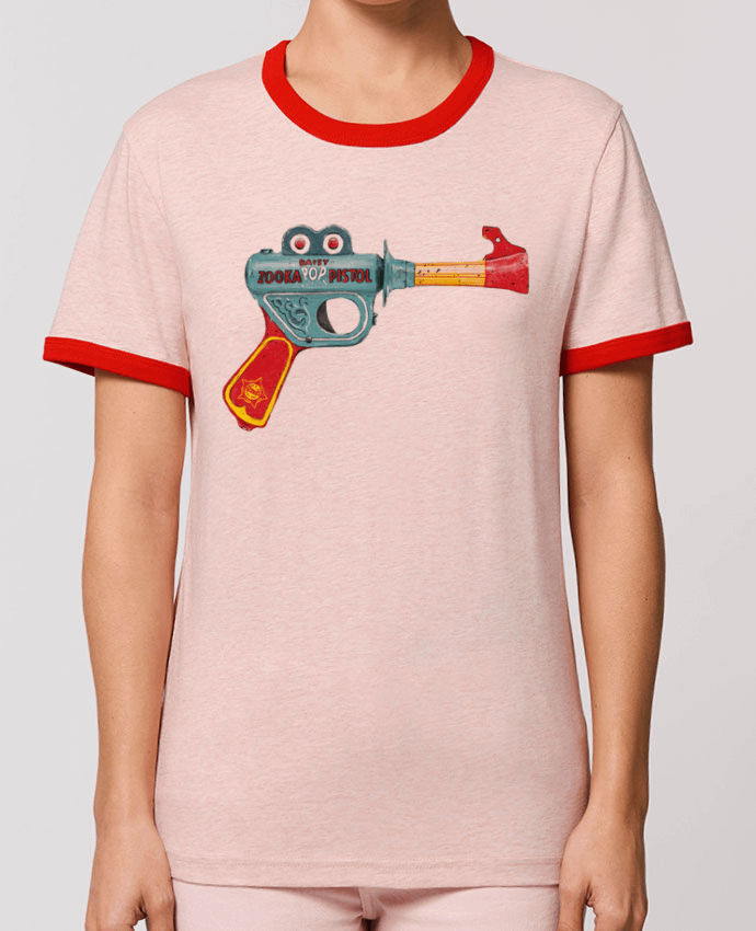 T-Shirt Contrasté Unisexe Stanley RINGER Gun Toy by Florent Bodart