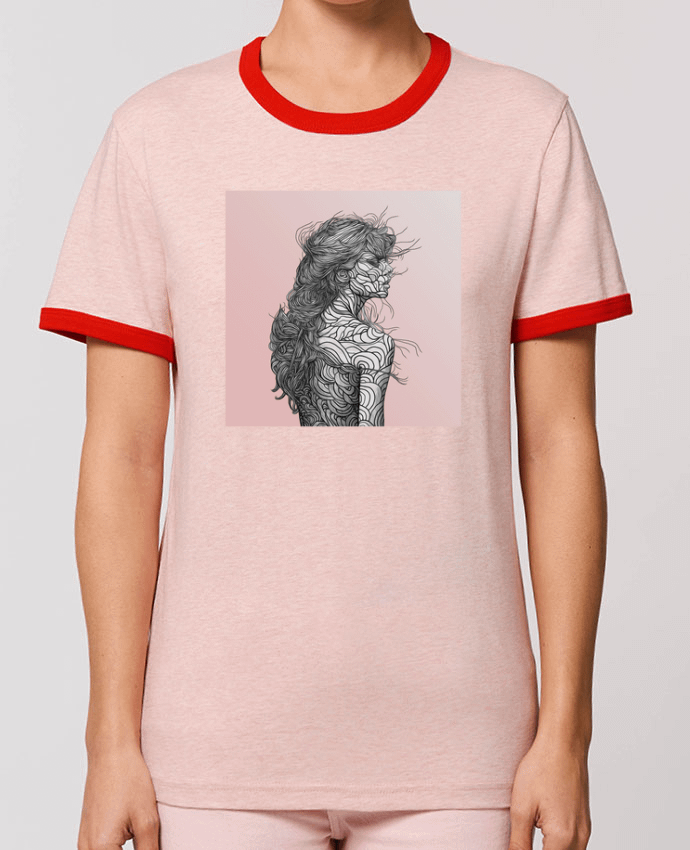 T-Shirt Contrasté Unisexe Stanley RINGER Pinksky por PedroTapa