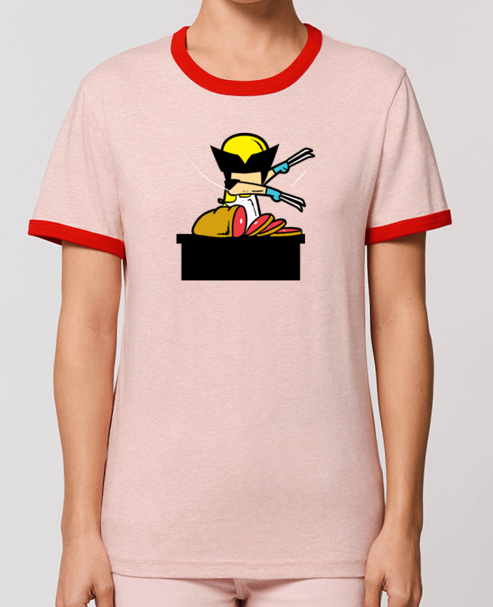 T-Shirt Contrasté Unisexe Stanley RINGER Meat Shop por flyingmouse365
