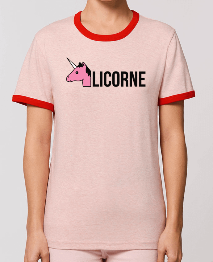 T-Shirt Contrasté Unisexe Stanley RINGER Licorne por tunetoo