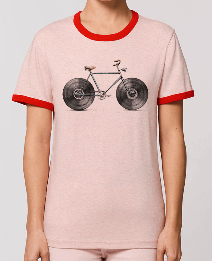 T-Shirt Contrasté Unisexe Stanley RINGER Velophone por Florent Bodart