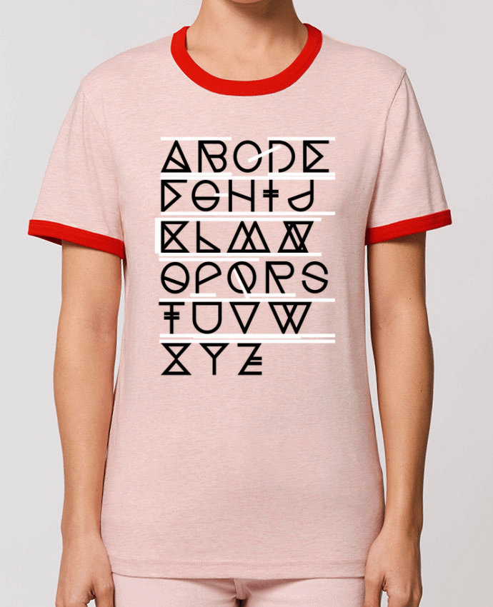 T-Shirt Contrasté Unisexe Stanley RINGER Geometrical ABC White by na.hili