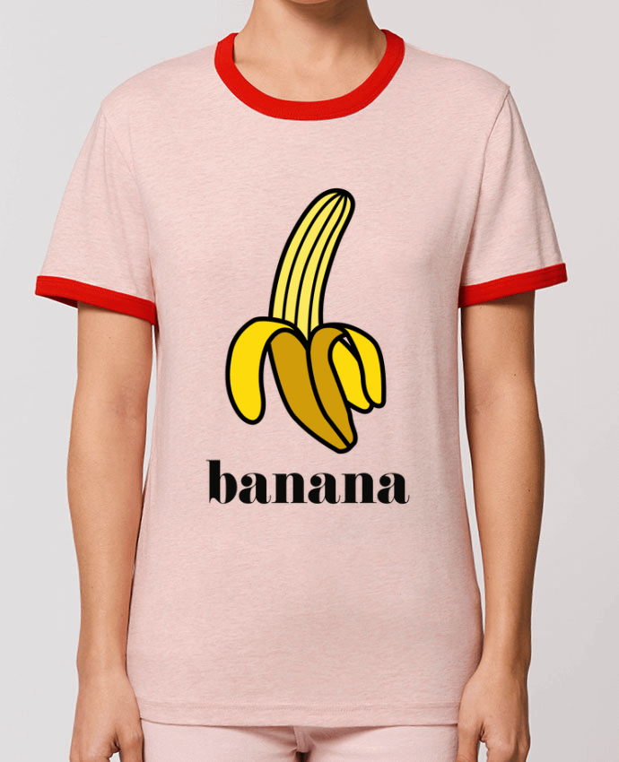 T-Shirt Contrasté Unisexe Stanley RINGER Banana por tunetoo