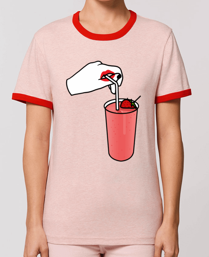 T-Shirt Contrasté Unisexe Stanley RINGER Milk shake by tattooanshort