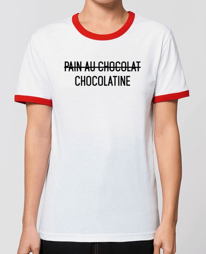 T-Shirt Contrasté Unisexe Stanley RINGER Chocolatine by tunetoo