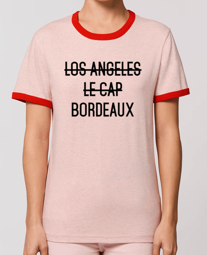 T-Shirt Contrasté Unisexe Stanley RINGER 1er Bordeaux by tunetoo