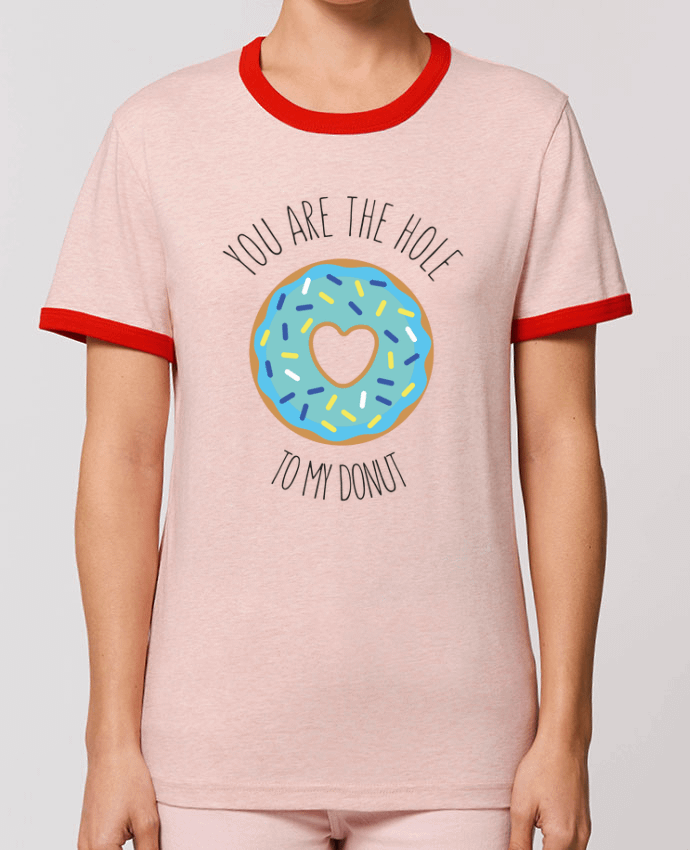 T-Shirt Contrasté Unisexe Stanley RINGER Donut coeur by tunetoo