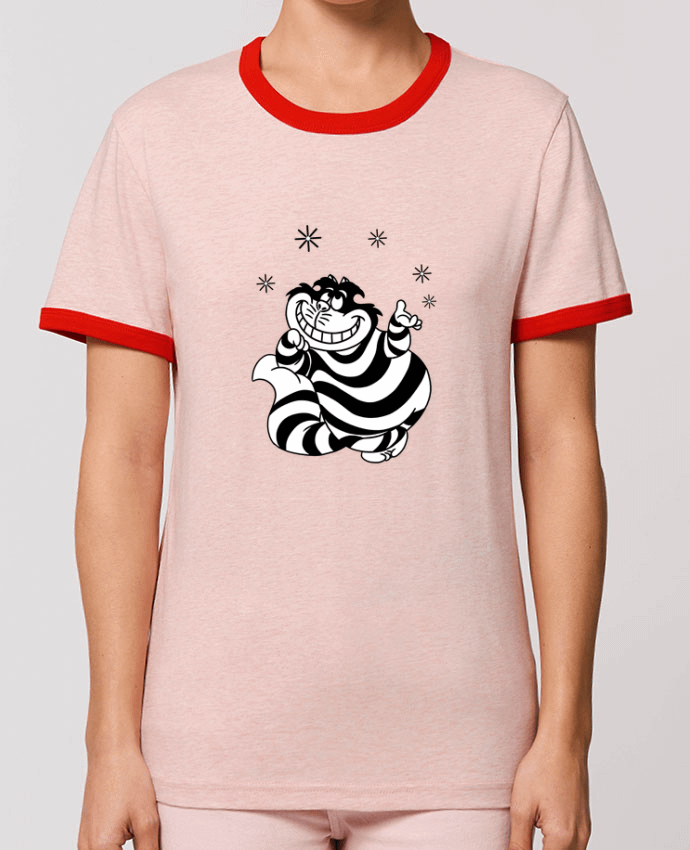 T-Shirt Contrasté Unisexe Stanley RINGER Cheshire cat por tattooanshort
