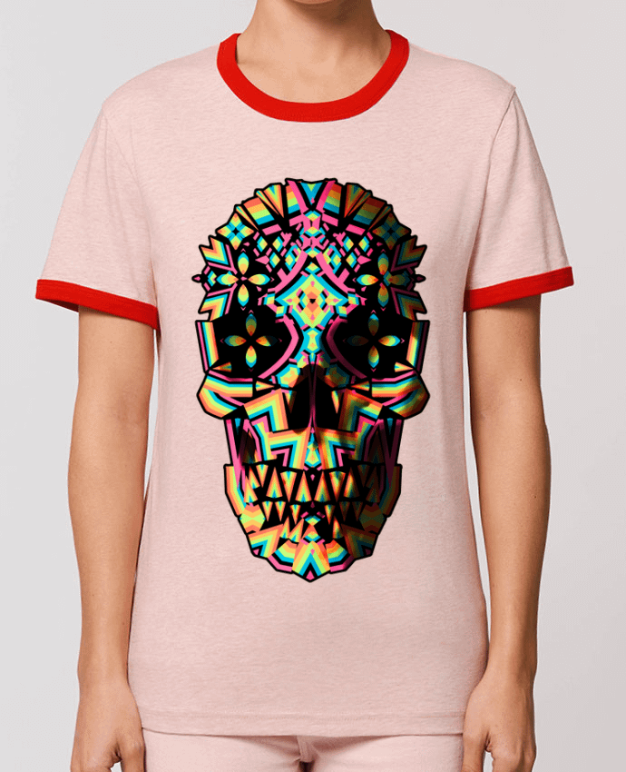 T-Shirt Contrasté Unisexe Stanley RINGER Skull Geo por ali_gulec