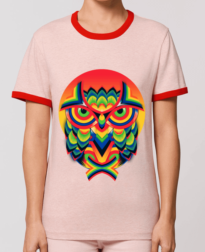 T-Shirt Contrasté Unisexe Stanley RINGER Owl 3 by ali_gulec