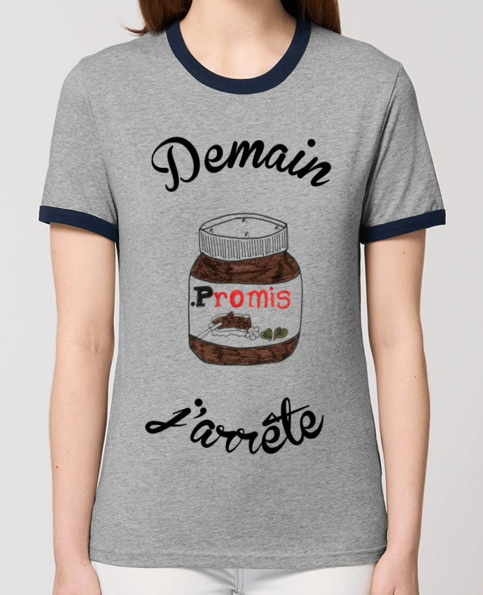 T-shirt Demain j'arrête le Nutella par Promis
