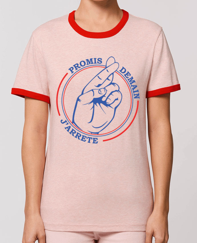 T-Shirt Contrasté Unisexe Stanley RINGER Promis, doigts croisés by Promis