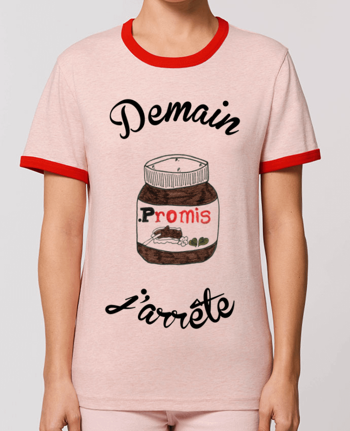 T-shirt Demain j'arrête le Nutella par Promis