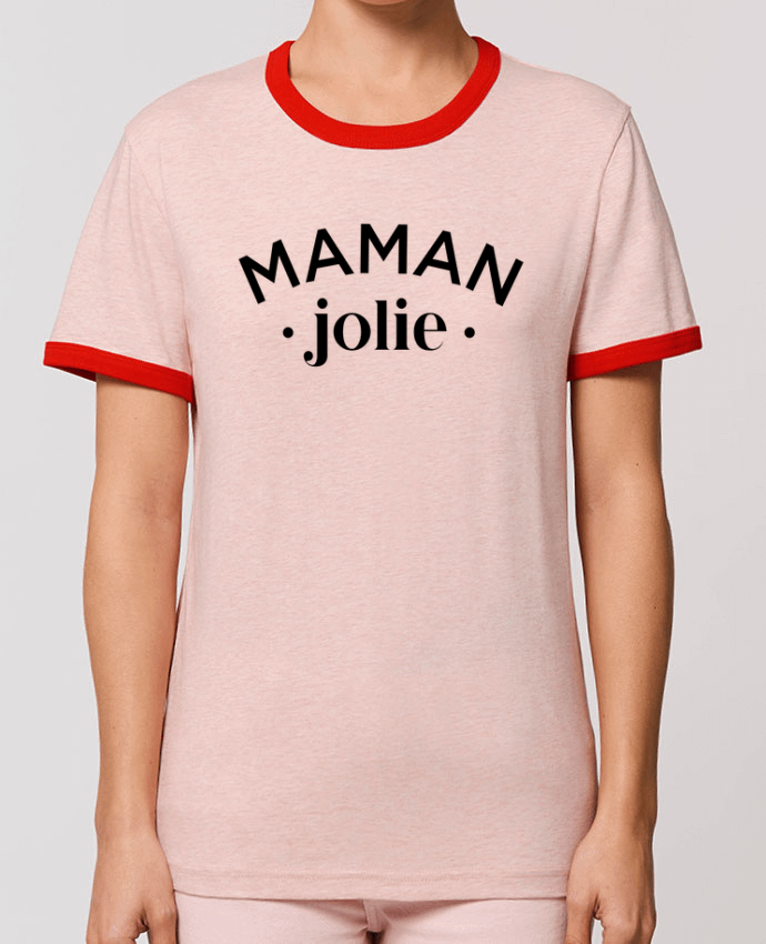 T-Shirt Contrasté Unisexe Stanley RINGER Maman jolie por tunetoo