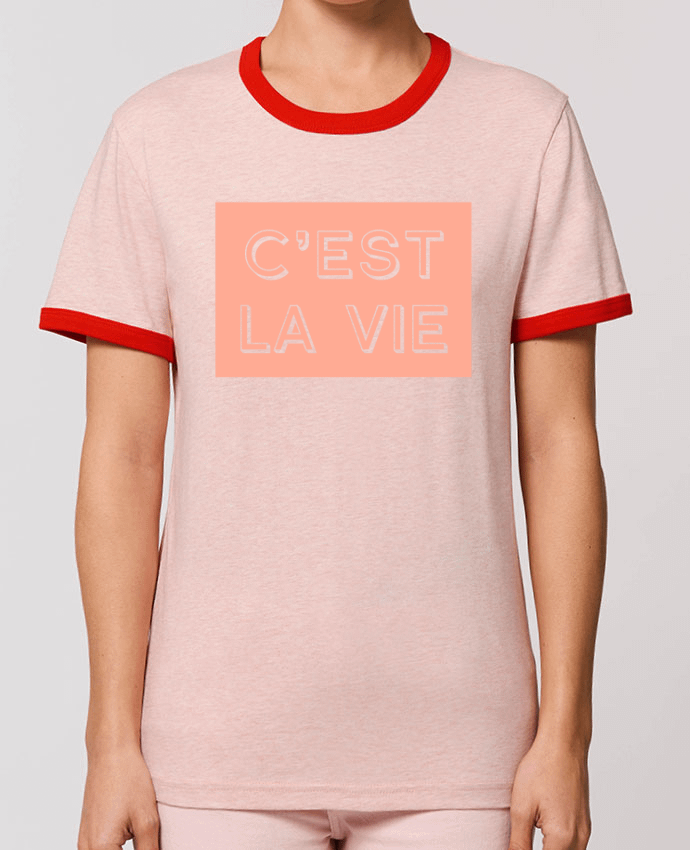 T-Shirt Contrasté Unisexe Stanley RINGER C'est la vie por tunetoo