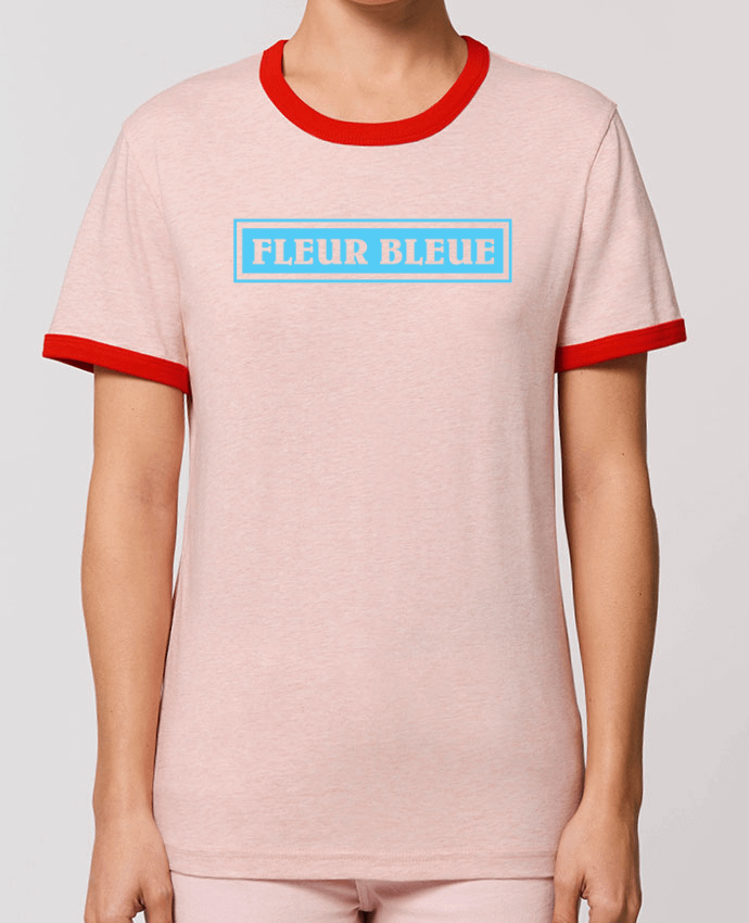 T-Shirt Contrasté Unisexe Stanley RINGER Fleur bleue by tunetoo