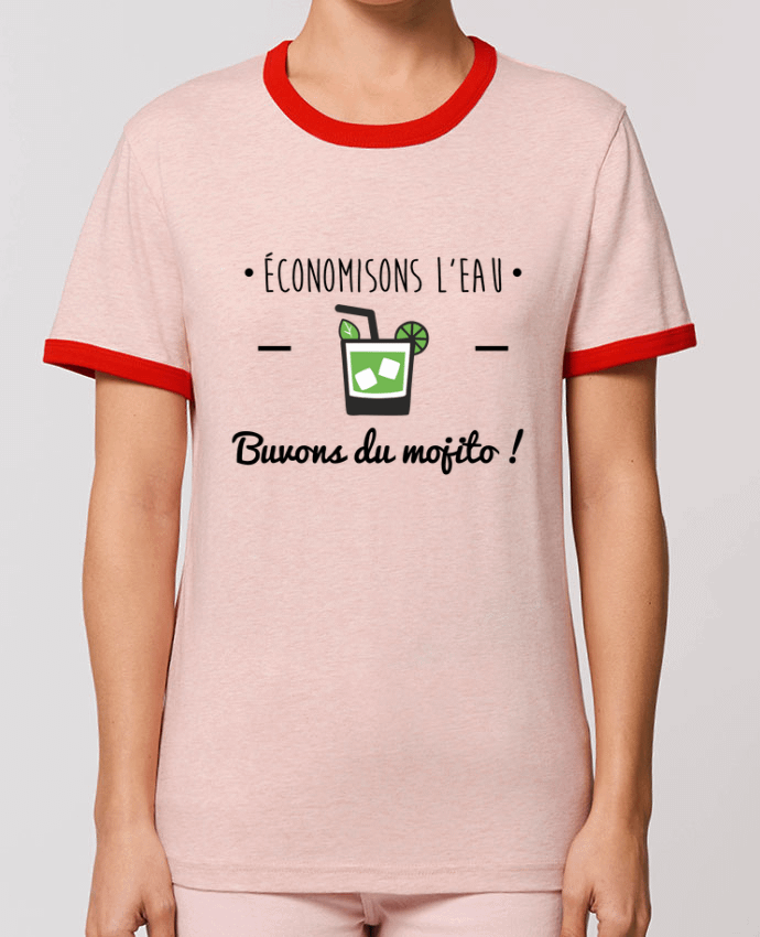 T-Shirt Contrasté Unisexe Stanley RINGER Économisons l'eau, buvons du mojito ! Humour , alcool , citations by Benichan