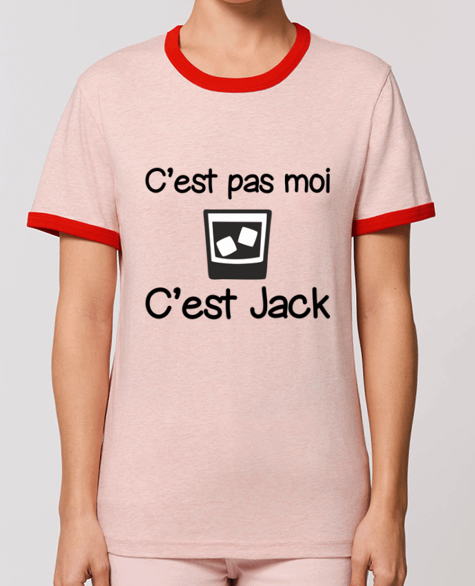 T-Shirt Contrasté Unisexe Stanley RINGER C'est pas moi c'est Jack por Benichan