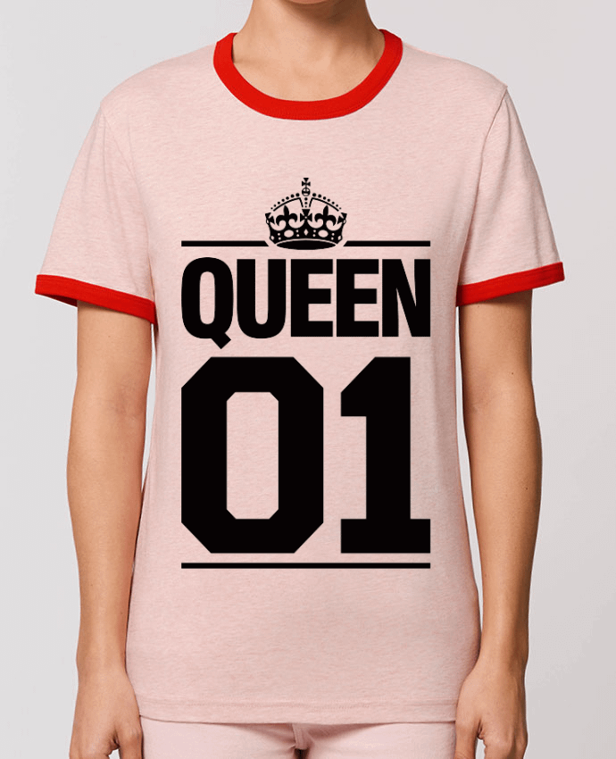T-Shirt Contrasté Unisexe Stanley RINGER Queen 01 by Freeyourshirt.com