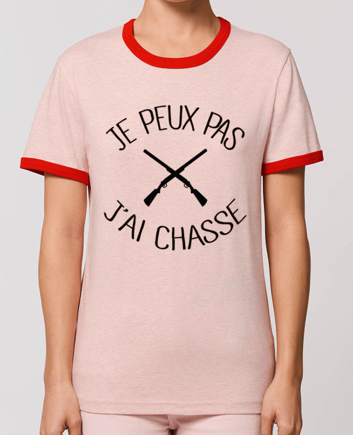 T-Shirt Contrasté Unisexe Stanley RINGER Je peux pas j'ai chasse por Freeyourshirt.com