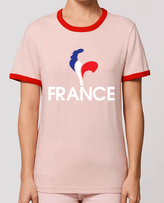 T-Shirt Contrasté Unisexe Stanley RINGER France et Coq by Freeyourshirt.com