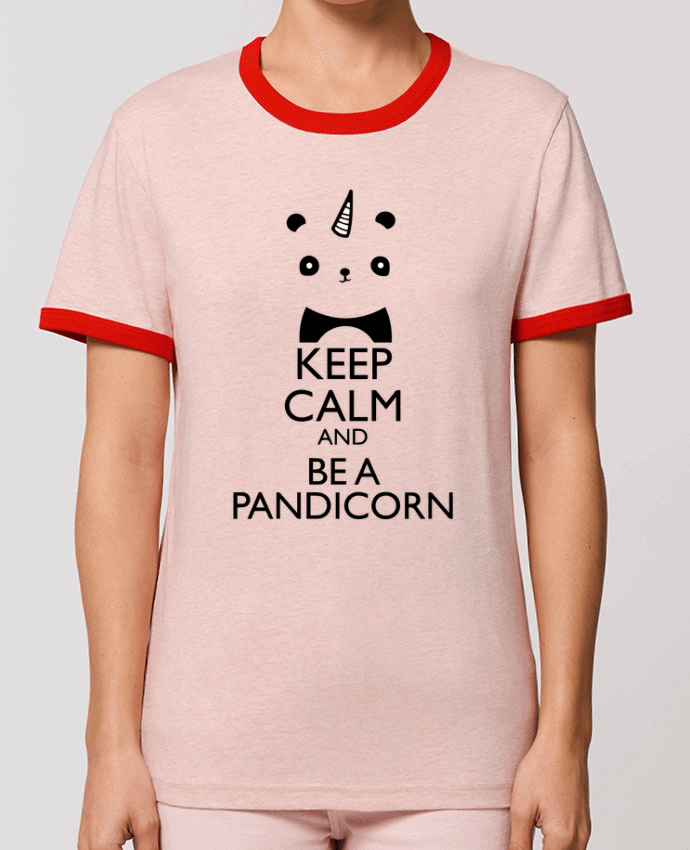 T-Shirt Contrasté Unisexe Stanley RINGER keep calm and be a Pandicorn por tunetoo