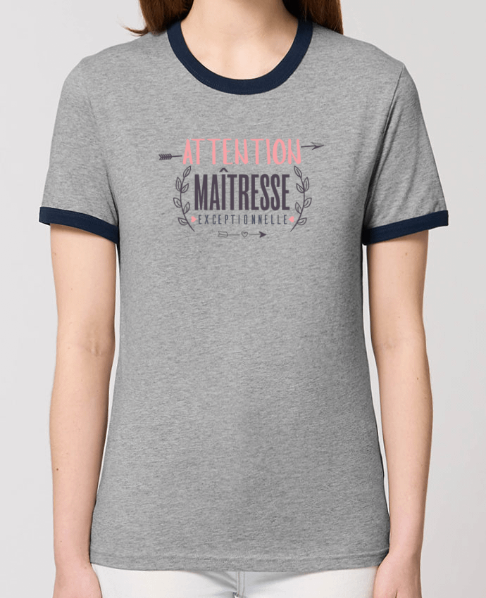 T-Shirt Contrasté Unisexe Stanley RINGER Attention maîtresse exceptionnelle por tunetoo