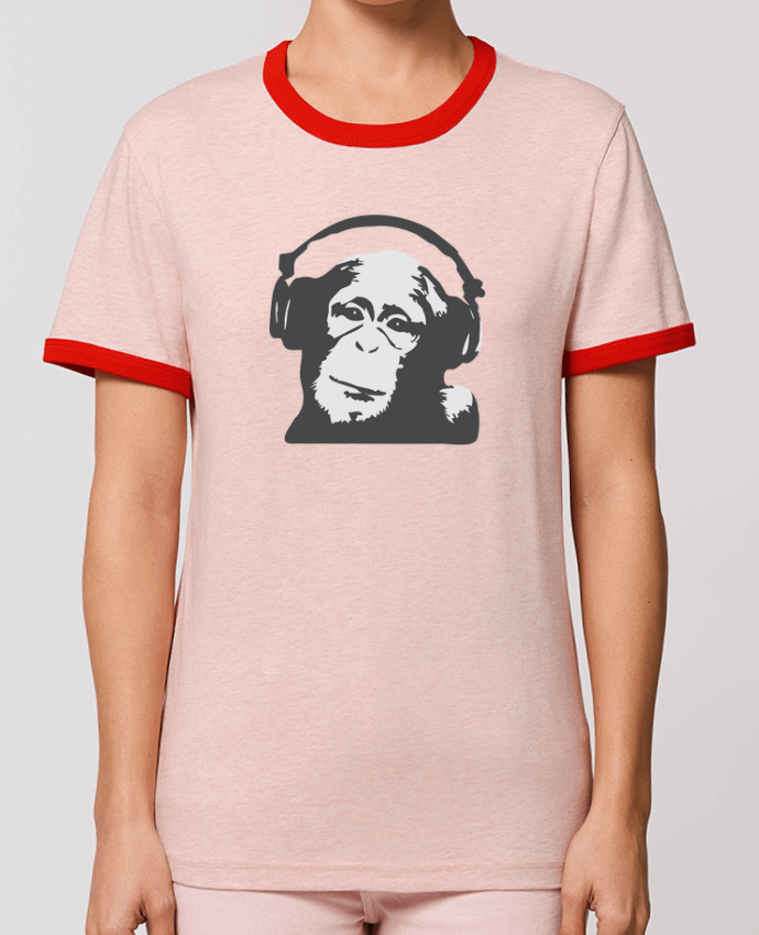 T-Shirt Contrasté Unisexe Stanley RINGER DJ monkey por justsayin