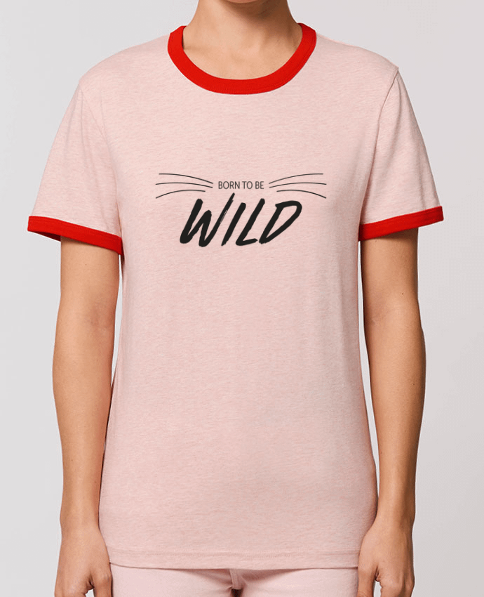 T-Shirt Contrasté Unisexe Stanley RINGER BORN TO WILD by IDÉ'IN