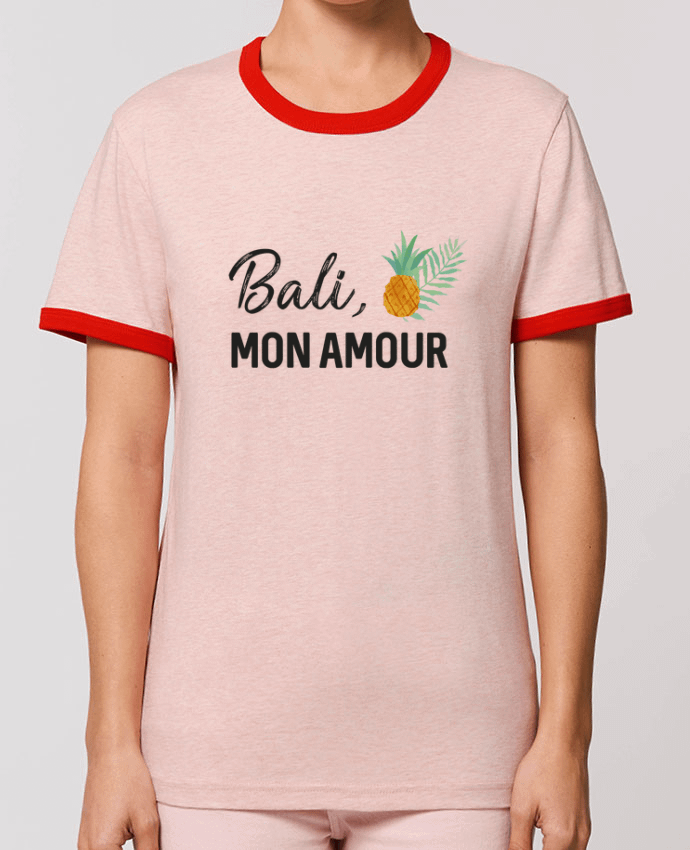 T-Shirt Contrasté Unisexe Stanley RINGER Bali, mon amour por IDÉ'IN