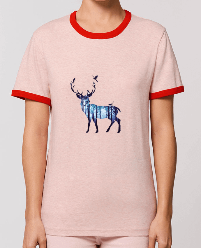 T-Shirt Contrasté Unisexe Stanley RINGER Deer por Likagraphe