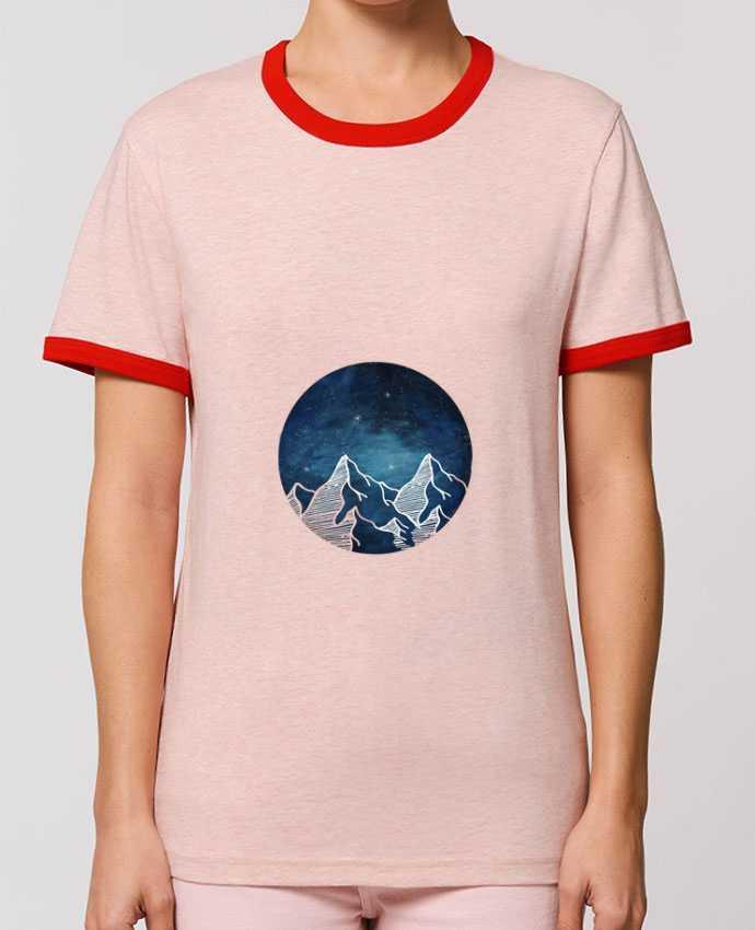 T-Shirt Contrasté Unisexe Stanley RINGER Canadian Mountain by Likagraphe